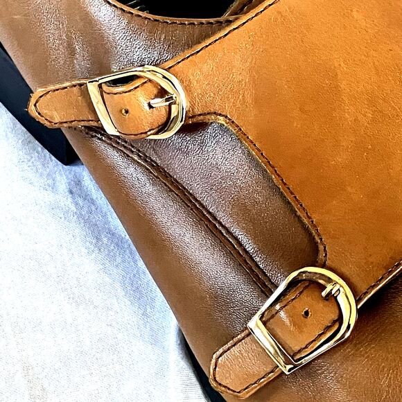 Bar III Shoe Double Monk Strap Leather Brogue Carrick 13 Brown Preppy Dress main image 7